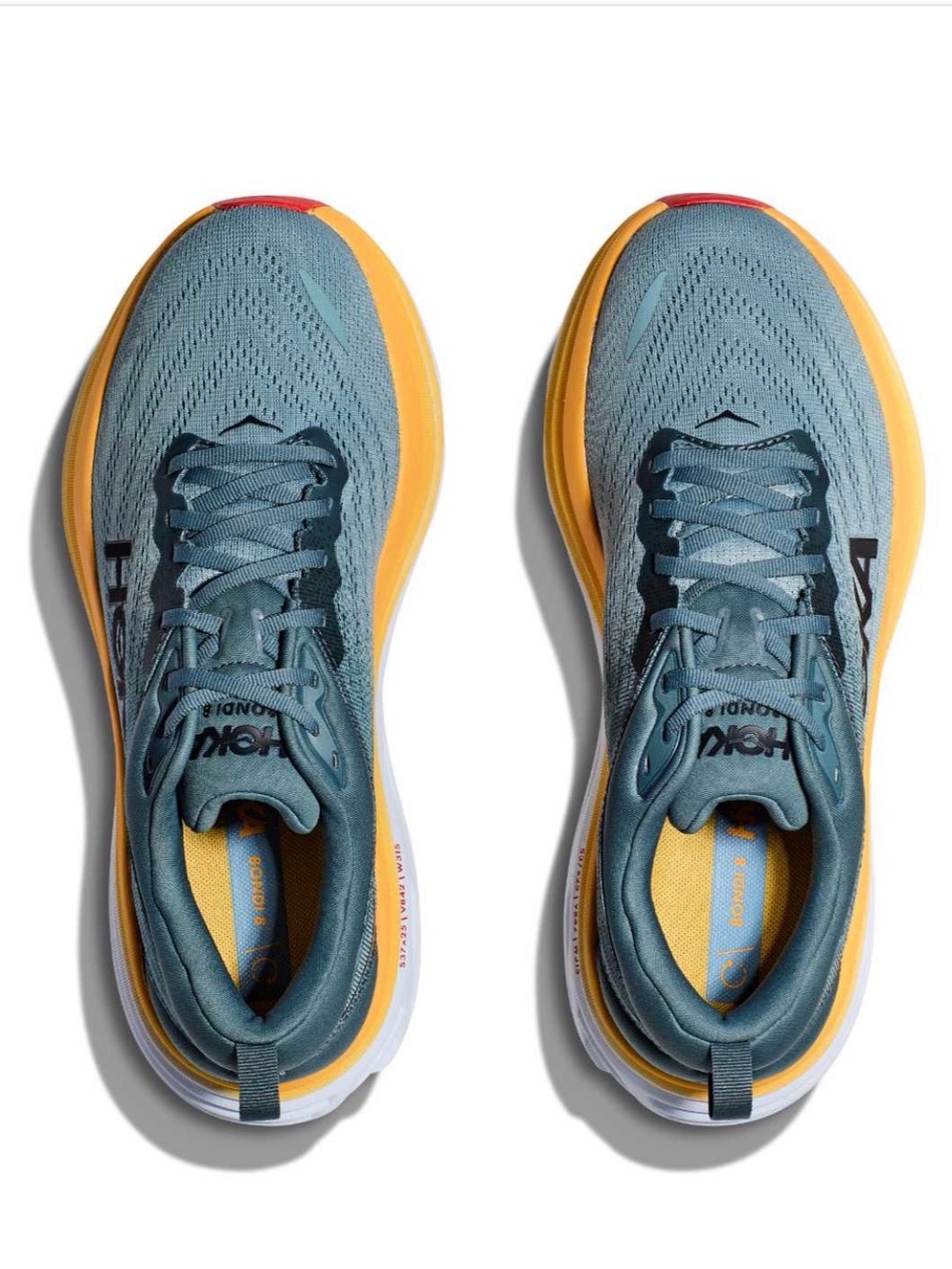 Hoka Men's Athletic Running Shoes Teal and Yellow